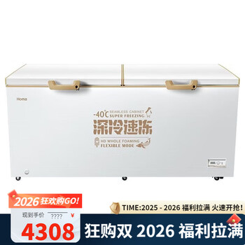 Homa computer temperature controlled large capacity horizontal freezer bc/bd-708embf/708 liter commercial refrigerator freezer bc/bd-708embf deep cold brown