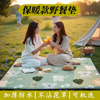 Sgmw picnic mat camping outdoor tent moisture-proof thickened large ultrasonic foldable machine washable grass crawling sleeping cloth