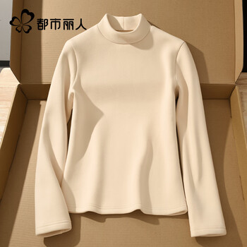 Urban beauty plush velvet bottoming shirt women's 2026 new winter warmth can be weared outside skin-friendly and versatile korean slim top for small people