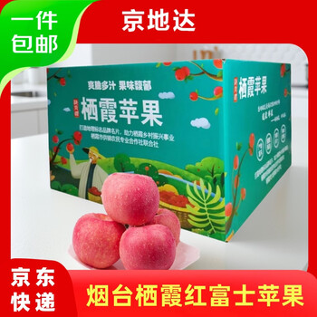 Jingdida shandong yantai qixia red fuji apple grade 80 net weight 5 jin qixia apple seasonal fruit straight from the source