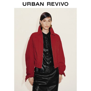 Ur2026 spring new women's casual and fashionable lapel profile short jacket uwh860009 big red m