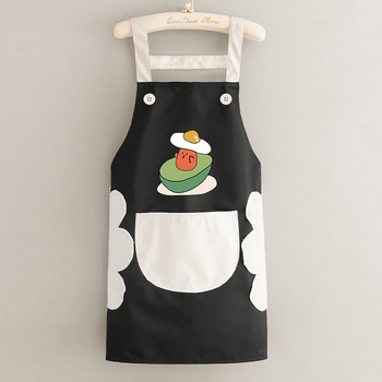 Tuojin imported quality waterproof and oil-proof home kitchen baby bag apron from germany, fashionable korean style adult cooking and work-resistant hand wiping baby bag avocado black