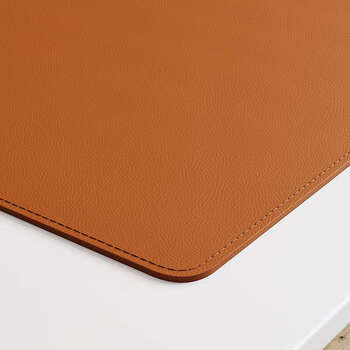 Yusenyi desk mat, mouse and keyboard all-in-one desk mat, marigold orange stitching, customized size, contact customer service