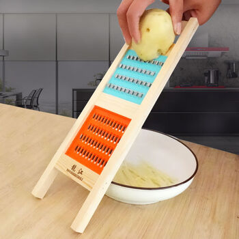 Fantasy dual-purpose grater, potato shred grater, thick and thin grater, shredding and inserting device, thick and thin grater + hand protector