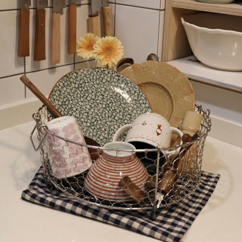 Yusenyi 3 stainless steel kitchen countertop water cup drain basket sink thickened vegetable basket fruit basket main picture 30x13