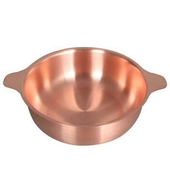 Tuojin imported quality pure copper double-eared hot pot pot from germany, household small hot pot pot, dry pot alcohol pot merchant, copper gas special model 24# 1 inch