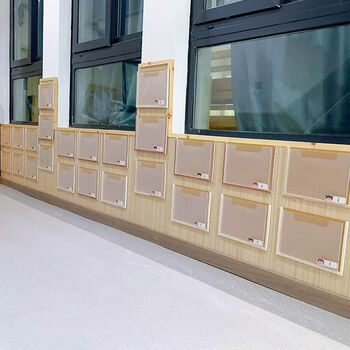 Fantasy works wall display hanging bag middle class calligraphy art wall stickers representing listening wall transparent box 30 pieces a4 horizontal hanging bag comes with self-adhesive standard