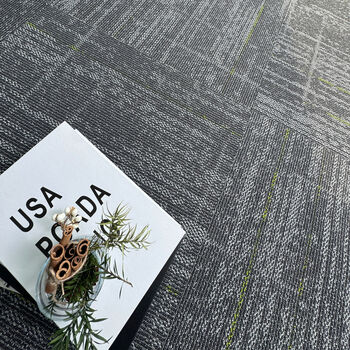 Wing fantasy office carpet company conference room spliced square floor mat carpet billiard hall flame retardant star + 01 green line + square environmentally friendly 0 odor price per square meter (fire retardant, environmentally friendly, no odor)