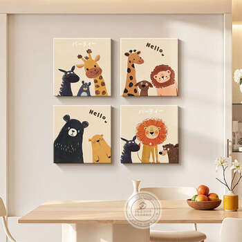 Yusenyi art restaurant decoration painting cream fruit dining table wall hanging painting sideboard good harvest combination painting interesting fairy tale i 50x50cm light luxury gold brushed thickened aluminum alloy frame art oil canvas (matte texture)