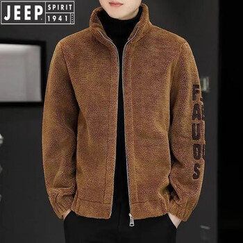 Jeep jeep casual jacket men's polar fleece thick autumn and winter 2026 new velvet warm jacket men's loose camel jacket m 90 jin