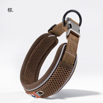 Oimg pet widened dog collar dog collar neck collar collar collar small medium-sized dog shiba inu corgi dog tag anti-lost dog collar brown unengraved widened neck protector xs recommended neck circumference 28-30cm about 4-12 jin