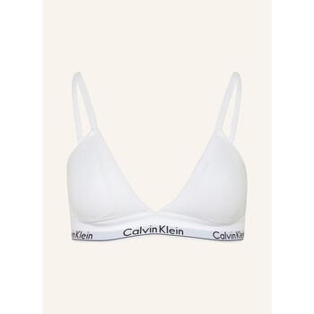 Calvin klein women's bra seamless push-up thin cotton daily sleep bra simple white one size | l