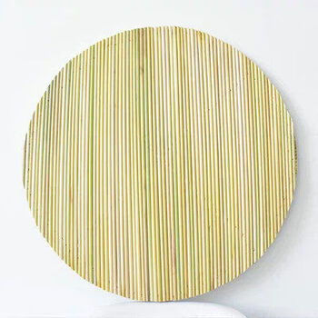 Jie yun mao sorghum pole dumpling curtain household cover curtain pure handmade pasta curtain dumpling tray custom pot lid round cover pad exquisite round diameter 55cm