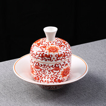 Tuojin imported quality hotel soup cup from japan with lid, panzhilian ceramic creative high-end club dining room bird's nest fulu cup + bottom plate