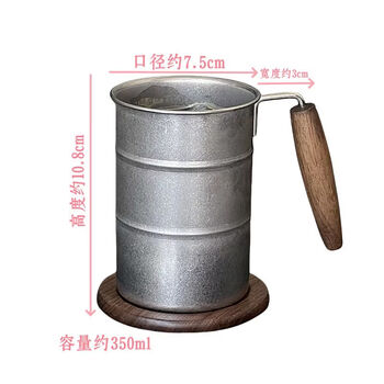 Fantasy retro industrial style snowflake beer mug with handle stainless steel water cup mug outdoor camping cup coffee cup wooden handle camping cup