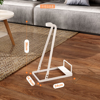 Tunfan cross-border japanese accessories storage rack without punching vacuum cleaner stand mop rack small white ty-hy-xcqj-01-x