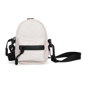 Domestic products carefully selected trendy brand mini small bag shoulder bag mini backpack pendant id earphone bag female key crossbody bag mini off-white with black shoulder strap