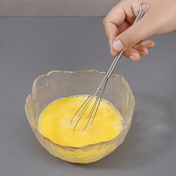 Pupan stainless steel mixer mini egg beater coffee stirring stick manual egg pump diy baking tool 5-inch mini egg beater