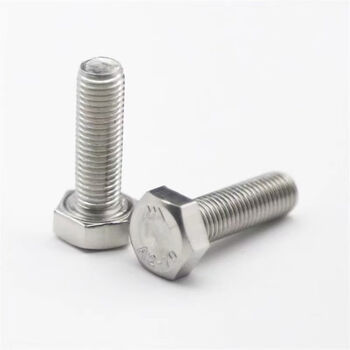 201 stainless steel screw set m6m8m10m12m14m16m18m20 screw nut combination m12 (50 sets) length 120mm half thread