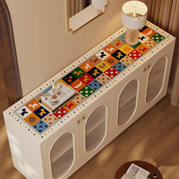 Fantasy sideboard mat long table mat + plaid color block 9 30x100cm
