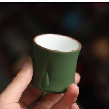 Sanqihu ceramic white wine cup, spirit cup, small wine cup set, creative wine cup, wine cup, ceramic one-cup cup, sacrificial wine set, bamboo cup 60ml