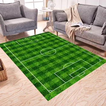 Yusenyi green football field carpet living room simple children's room boy's bedroom bedside kindergarten home training 3 pictures 1.8mx2.8m