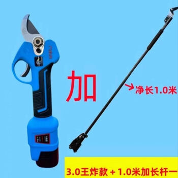 Fantasy roppongi's new 30 cm electric fruit tree shears, electric pruners with 2 3000 mah batteries, roppongi 3:0+1m extension pole set