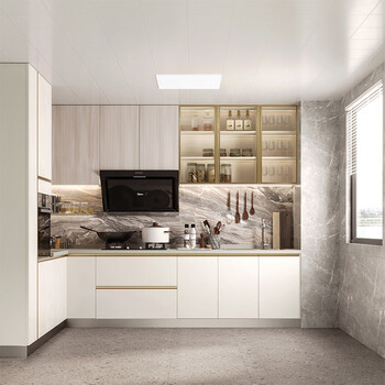 Yonghuan lin's home cabinet customized integrated kitchen cabinet integrated quartz stone countertop storage cabinet 5999 package customized cabinet package (photographed)