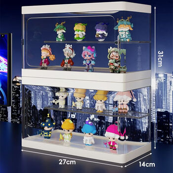 Yong huan data cable storage box mobile phone cable fixer large capacity compartment multi-layer desktop organizer thickened white second layer (2 pieces of fixing glue are included for the second partition)