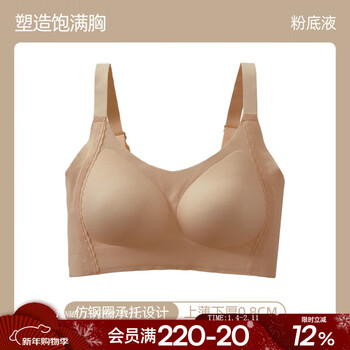 Six rabbits large size underwear women's big breast seamless bra no wires soft support breast reduction anti-sagging bra liquid foundation 2xl 90bcd