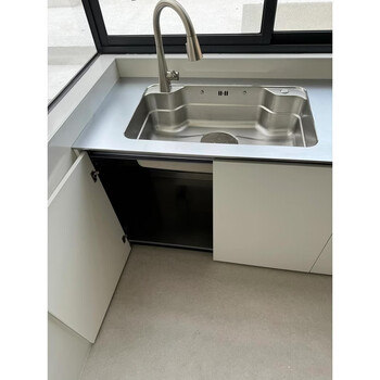 Zhong zhang gui manufacturer direct hair 304 stainless steel cabinet solid countertop sink stainless steel integrated countertop stainless steel island 5mm solid