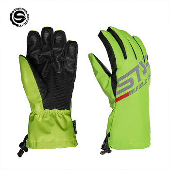 Star field knight electric vehicle motorcycle rainproof gloves spring and summer waterproof handmade raincoat cycling gloves green s-l small size