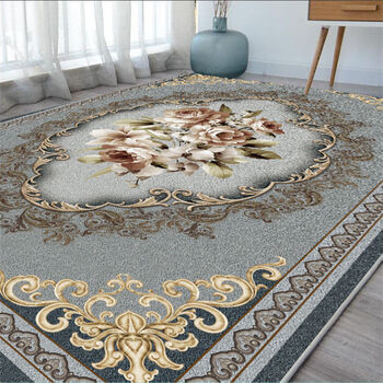 Fantasy european-style bedroom carpet, living room, light luxury, nordic simple coffee table blanket, home room bedside blanket, wash-free floor mat, european style 17 styles, 0.8x1.6 meters, durable and lint-free