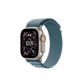 Apple/apple watch ultra 3 smart watch gps+ cellular model 49mm original color titanium case light blue alpine loop strap s mewl4ch/b