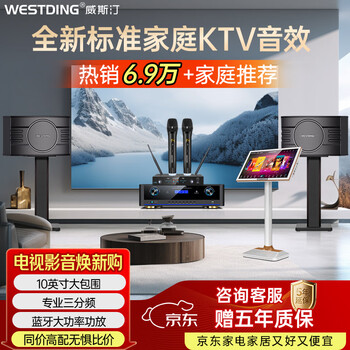 Westin home ktv audio set singing complete equipment karaoke cinema conference stage commercial supermarket home living room newly upgraded 108 speaker set 108 professional three-way +811+k15+309