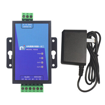 Ruijie iot rs485 hub 16-way star line hub one point 16-port industrial-grade photoelectric isolation communication expansion anti-interference distributor 485 hub 2-way isolation + adapter 300dbm