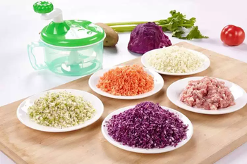 Yusenyi multifunctional manual meat grinder, vegetable chopper, vegetable chopper, hand-cranked mincer, minced garlic, default