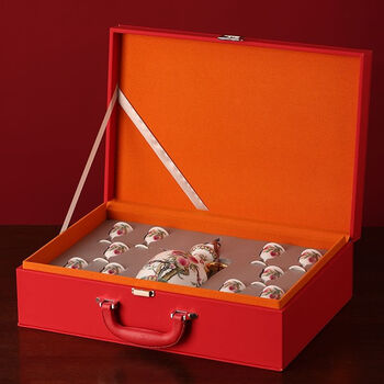 Yong huan jingdezhen high-end wine set ceramic jug and wine glass set household tall white wine cup one cup small wine cup set fushou high white wine set 11 pieces (free leather box)