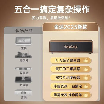 Kinyo 2025 new ktv audio system dual microphone home karaoke speaker 1200w high power ai voice song request collector’s edition double microphone with karaoke film and television dual members 1200w high power bel canto