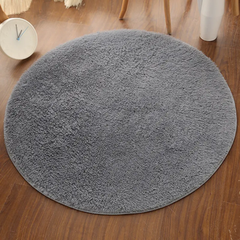 Pupan silk wool carpet round hanging basket floor mat living room swing carpet bedside round floor mat foot mat computer chair mat yoga mat grass green short hair diameter 40cm
