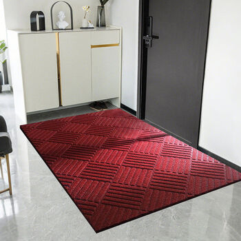 Zhong zhang guan new year's festive entrance door floor mat, entrance door, red door anti-slip, dust-resistant, dirt-resistant and wear-resistant, tire pattern pc gray, 8mm extra thick, 50x120cm, rubber anti-slip bottom that will not break down after 10 years of walking