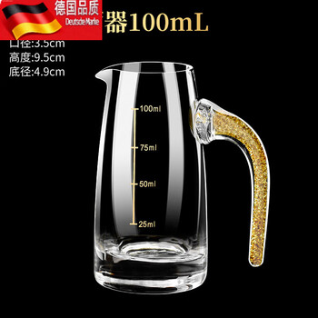 Tuojin household white wine glass set gold foil crystal glass wine set gold foil wine dispenser 100ml