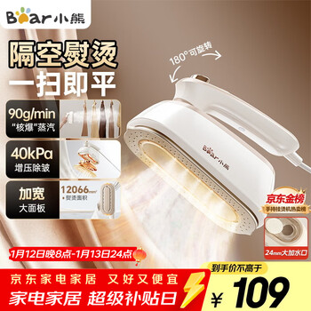 Bear garment ironing machine handheld electric iron home garment ironing high power pressurized steam dry and wet ironing travel portable small iron group purchase gift dyd-h18e2