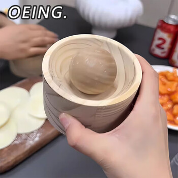 Oeing just roll the dumpling wrapper. wooden dumpling wrapper kitchen rolling press lazy bag wonton artifact 1 set-wooden dumpling wrapper artifact base + ball