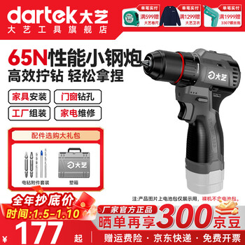 Dayi electric drill household brushless lithium impact drill rechargeable electric screwdriver multifunctional pistol drill drilling tool 16v bare metal | 65n.m with plastic box
