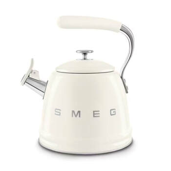 Smeg 304 stainless steel whistle large capacity kettle household gas stove induction cooker hot kettle off-white 1ml 2.3l