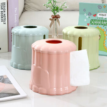 Fantasy tissue box coffee table paper box restaurant round paper tube living room paper box pink 1 pack