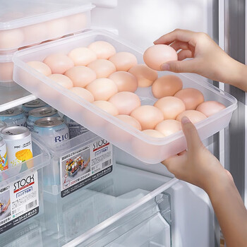 Home katei story japanese egg storage box for refrigerator, dedicated for storing eggs, kitchen storage box, food-grade organizing storage box, crisper box, single piece 3.5l
