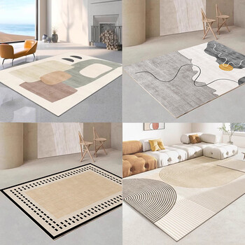 Sanqihu carpet living room 2025 new light luxury high-end sofa coffee table floor mat simple no-wash wipeable bedroom carpet versatile 02 50x80cm if you lose money, you will be compensated if you buy it.