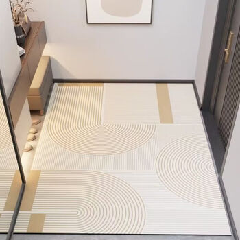 Yong huan entrance door floor mat scrubable kitchen door mat entry door foot mat entrance mat carpet geometry no wash wipe clean 120x120 cm